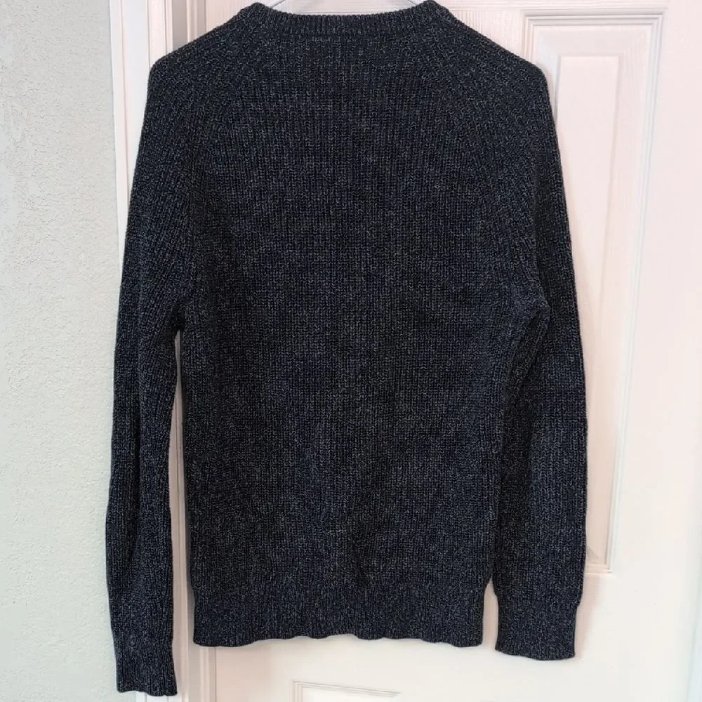 J. Crew Men's Black And Navy Cotton Sweater